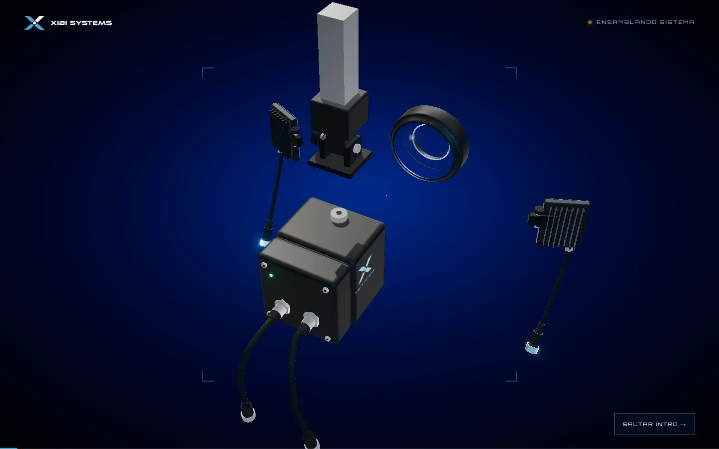 Intro de XIBI Systems: las piezas del sensor separadas.
